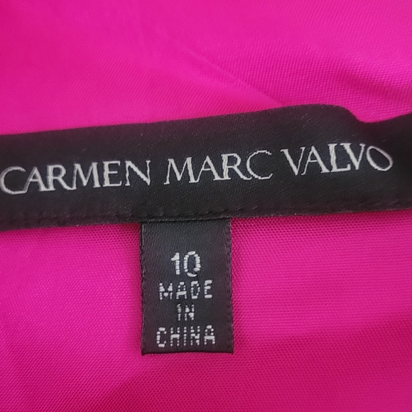 Carmen Marc Valvo Shift, jeweled, halter neck dress, size 10. Only worn once. - Picture 4 of 4